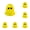 Yellow, variant on Halloween Mini Ghost Figures 20 Pack, Glow in The Dark Resin Tiny Ghost Statues for Crafts Vase Filler, Miniature Figurines for Garden Pot and Party Decor, Halloween Party Supplies (Yellow)