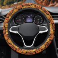 thumbnail image 6 of COEQINE Car Steering Wheel Cover Universal 15 Inch Non-Slip Comfortable Stretch Decorative Halloween Auto Steering Wheel Protector Automobile Accessories, Pumpkin Star, 6 of 7