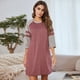 thumbnail image 1 of Camisones con cuello redondo para mujer, ropa de dormir lisa, lencería Sexy, vestido de casa, 1 of 4