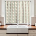 thumbnail image 2 of Ambesonne Floral Kitchen Curtains, Flower Roses Buds Swirls, 55"x39", Pale Pink Blue and Green, 2 of 3