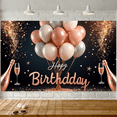 thumbnail image 6 of Sparkling Champagne Birthday Banner Celebration Balloons Party Backdrop Happy for Birthday Party Event Decoration Indoor, 6 of 9