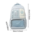 thumbnail image 3 of Star Accent Ita Backpack with Pin Display Mesh, Ita Bag for Women, Large Capacity Cotton-Polyester Pin Trading Backpack, Matte Texture Display Bag for Modern Hobbyists, 3 of 9