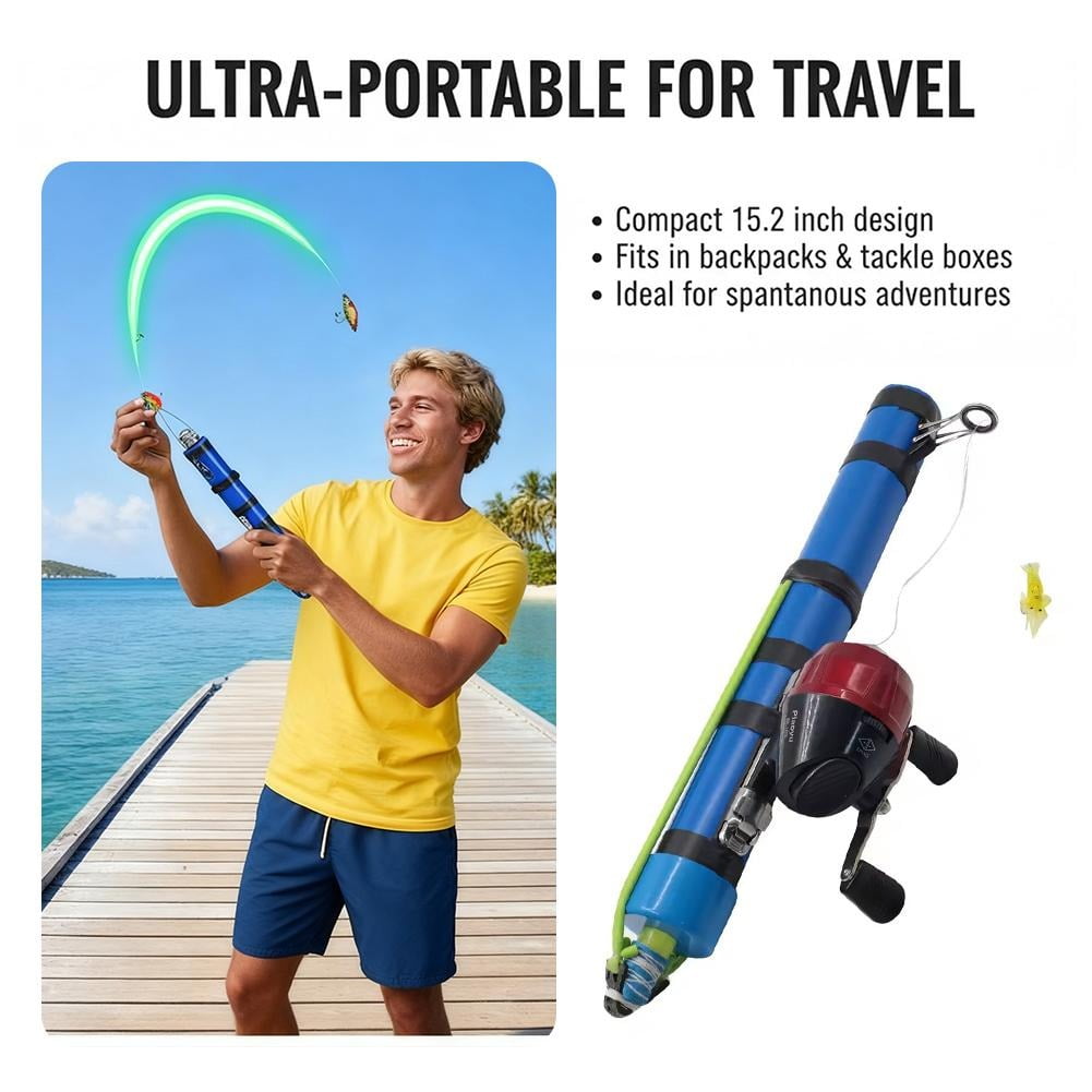 2026 Upgrade Fishing Catapult Rod, Fishing Catapult Rod, Portable Catapult Fishing Rod Lure Angling Tools, for Travel & Outdoor Anglers