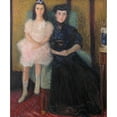 thumbnail image 2 of Richard Gerstl 15x17 Black Ornate Wood Framed Double Matted Museum Art Print Titled - Mother and Daughter (1906), 2 of 5