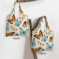 thumbnail image 3 of Xecao's Butterflies Canvas Tote Bag is a versatile choice for women, serving as a stylish beach bag, shopping bag,and reusable grocery bag., 3 of 5
