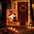 thumbnail image 6 of QISIWOLE Halloween Garden Flag, 18x12in Witch Ghost Black Cat Pumpkin Waterproof Yard Banner for Outdoor Decor, 6 of 6