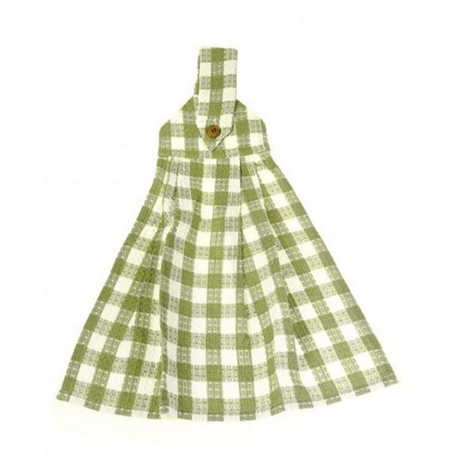 Mr. MJs Trading AG-36293 Hanging & Tie Button Towel, Toro Green