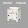 thumbnail image 6 of Child Craft Rockport Nightstand with Drawer & Cabinet Storage, Pine Wood Construction, Eggshell, 6 of 7