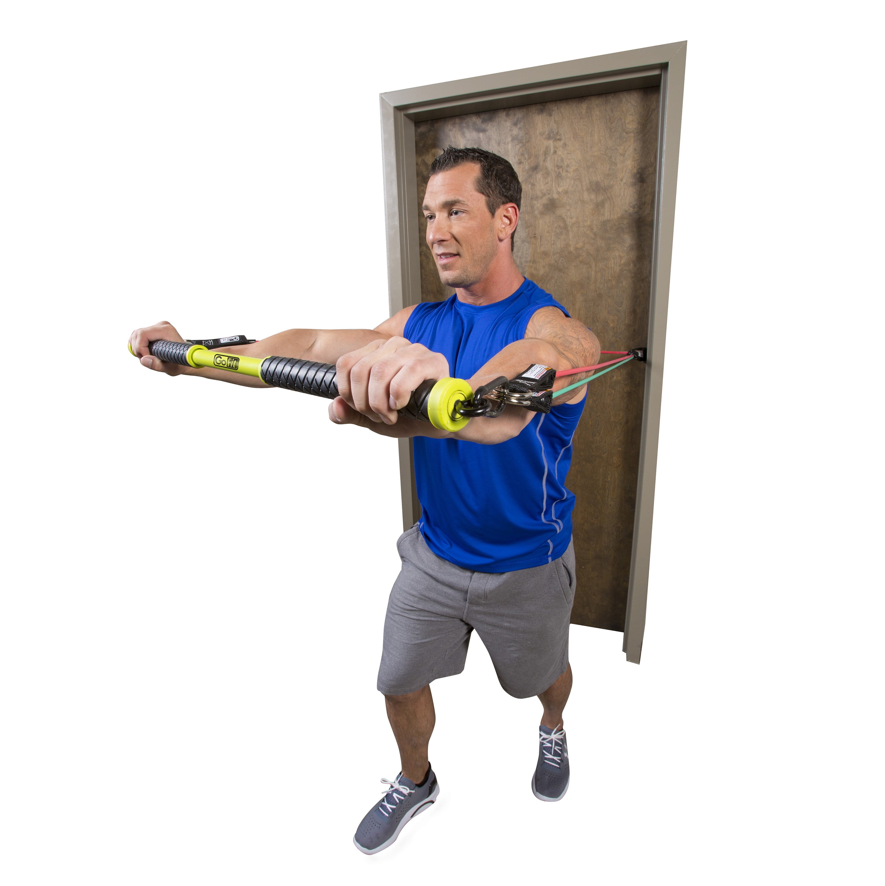 GoFit Mega ProGym Complete Home Gym System with 6 Resistance Tubes, 450 lbs Total Resistance