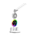 thumbnail image 2 of Lámpara de escritorio LED, ajustable para el cuidado de los ojos, con reloj, con portalápices, lámpara de noche, lámpara de lectura para habitación, temporizador y ventilador, 2 of 8