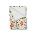 thumbnail image 2 of Ladybugs Soft Flannel Fleece Throw Blanket, Flower Frame Tiny Little Bug and Swirl Branches Springtime Theme, Cozy Plush for Indoor and Outdoor Use, 70" x 90", Pale Green Red, by Ambesonne, 2 of 5