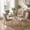 47"Table*4 Beige Velvet Chairs Silver Leg style 1, variant on Sumdeal 47" Modern Round Clear Glass Dining Table Set for 4, Chrome Silver Table & 4 Black Velvet Dining Chairs with Brushed Silver Legs