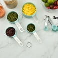 thumbnail image 4 of Measuring Cups and Spoons Set, 8 Pieces Stackable Stainless Steel Handle Accurate Tablespoon for Measuring Dry and Liquid Ingredients, Plastic Measuring Set for Kitchen Cooking&Baking, 4 of 5