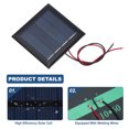 thumbnail image 3 of Uxcell 5 Pcs 2V 0.26W 130mA Mini Paneles Solares, Pequeño Panel Solar Policristalino con 2 Cables para Kits de Materiales de Juguetes Eléctricos DIY, 54mm x 54mm, 3 of 6