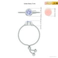 thumbnail image 4 of ANGARA Natural Bezel-Set Round Tanzanite Solitaire Bolo Ring in 14K White Gold for Women (Size-5mm) | December Birthstone, Birthday, Anniversary, Jewelry Gift for Women | Natural Tanzanite Ring, 4 of 8
