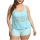 thumbnail image 2 of Augper Ladies Fashion Multicolor Print Back Cutout Swimming Trunks Sling Women Split Swimsuit, 2 of 6