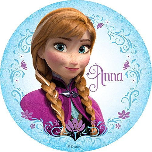 frozen elsa anna edible image photo cake topper sheet birthday party 8 inches round 77830 walmart com