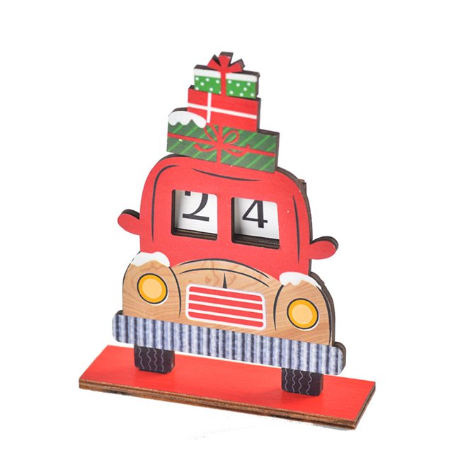 Advancent DIY Navidad Calendario de Adviento Festival Año Nuevo escritorio cuenta regresiva ornamento Bar Café dormitorio decoración regalo Kits de decoración para fiestas Rojo
