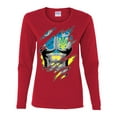 thumbnail image 2 of Ukrainian Muscle Skin Beast Mode Womens Graphic Long Sleeve T-Shirt, Red, Medium, 2 of 4