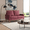 Burgundy, variant on 53" Velvet Upholstered Sofa Chaise, Loveseat Sofa with Coil Spring Cushion, Modern 2‑Seater Sofa for living room apartment, Burgundy