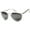 Clear-Gold / Mirror, variant on sunglassLA Female Women's Keyhole Nose Bridge Metal Temple Round Lens Cat Eye Sunglasses 54mm (Black-Silver / Lavender) - 54mm