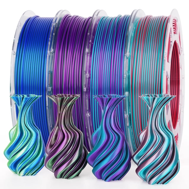 Filamento para impresora 3D AMOLEN Silk PLA, 1,75 mm, 800 g, paquete de 4