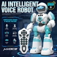 thumbnail image 3 of RC Robot Intelligent Programmable Toy for Kids Ages 3-8, Voice Recording and Playback, Remote Control with Gesture Control, Music Dance and LED Lights, 3 of 10