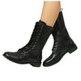 thumbnail image 4 of Aqestyerly Bottes d'Hiver pour Femmes Confortables Antidérapantes Chaussures de Marche d'Extérieur Élégantes Chaudes à Talon Bas Bottines pour Temps Froid HWRETIE, 4 of 6