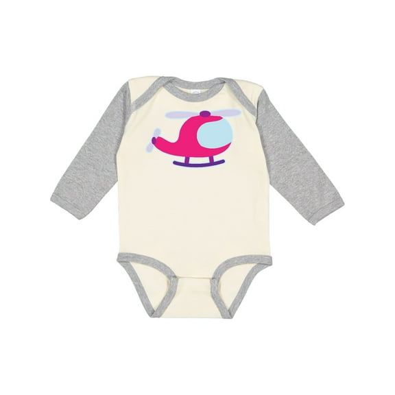 Inktastic Helicopter Pink Girls Girls Long Sleeve Baby Bodysuit