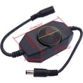 thumbnail image 5 of 2Pcs DC12V-24V LED Strip Lights Dimmer Switch PWM Rotary Dimmer Controller Inline Dimmer Switch for LED String Lights Christmas Lights Black K-018-BK, 5 of 6