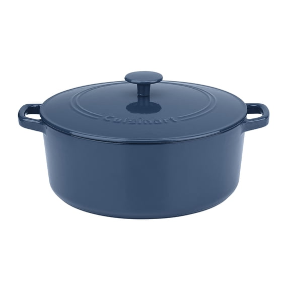Cuisinart Chef'S Classic Enameled Cast Iron 7 Qt. Round Covered Casserole-Provencal Blue