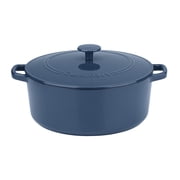Cuisinart Chef'S Classic Enameled Cast Iron 7 Qt. Round Covered Casserole-Provencal Blue