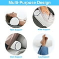 thumbnail image 6 of LAMIRO Neck Roll Pillow for Neck Relief–Extra Dense Memory Foam Round Cylinder Bolster for Cervical Support, 6 of 7
