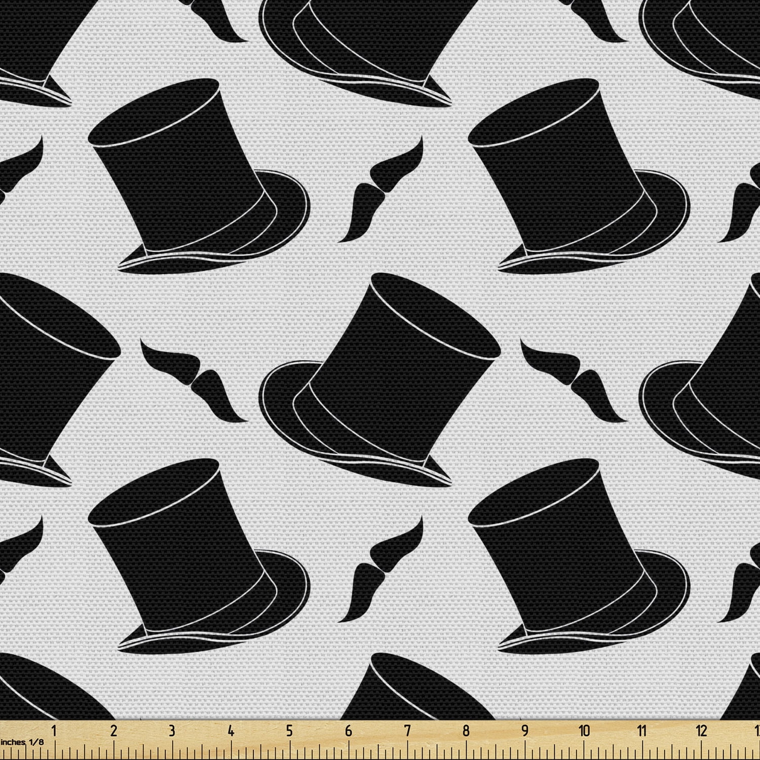 Manly Upholstery Fabric by the Yard, Gentleman Magician Hats and