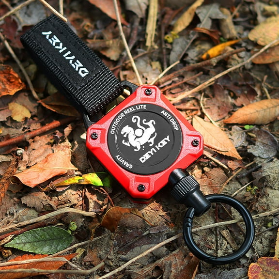 Retractable Keychain High Elastic Steel Rope Magnetic Anti-Loss Spring Key Holder Plastic Metal Durable 23in Extension 100g Load for ID Badges Tools Everyday