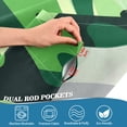 thumbnail image 5 of Yayeee Kitchen Curtains Tier Set of 2 Light Filtering 57"x24" Over Sink Window Panels, Green Camouflage Pattern, 5 of 7
