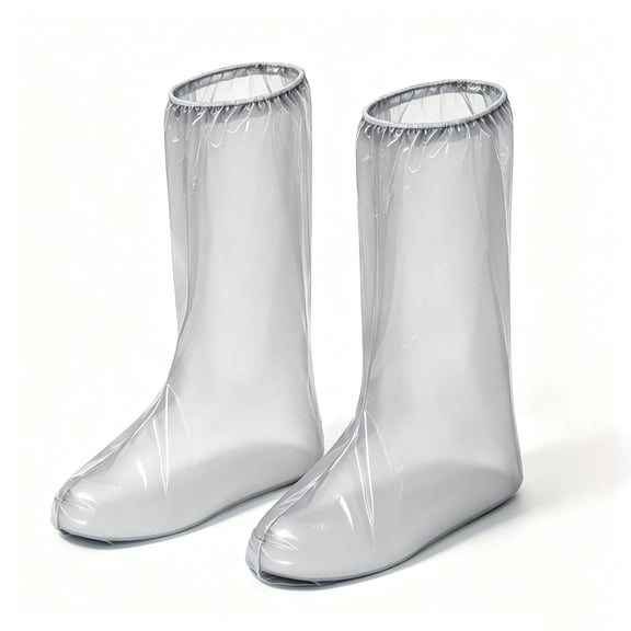 KojanyuRain Shoe Covers 6pairs Reusable PVC Thickened, Zipper Water Resistant Overshoes for Outdoor Walking