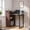 Brown, variant on Haooyeah 37" Foldable Storage Desk with Charging Station, Space-Saving Desk with Raised Surface, Multi-functional Desk for Home Office, Bedroom, and Small Spaces