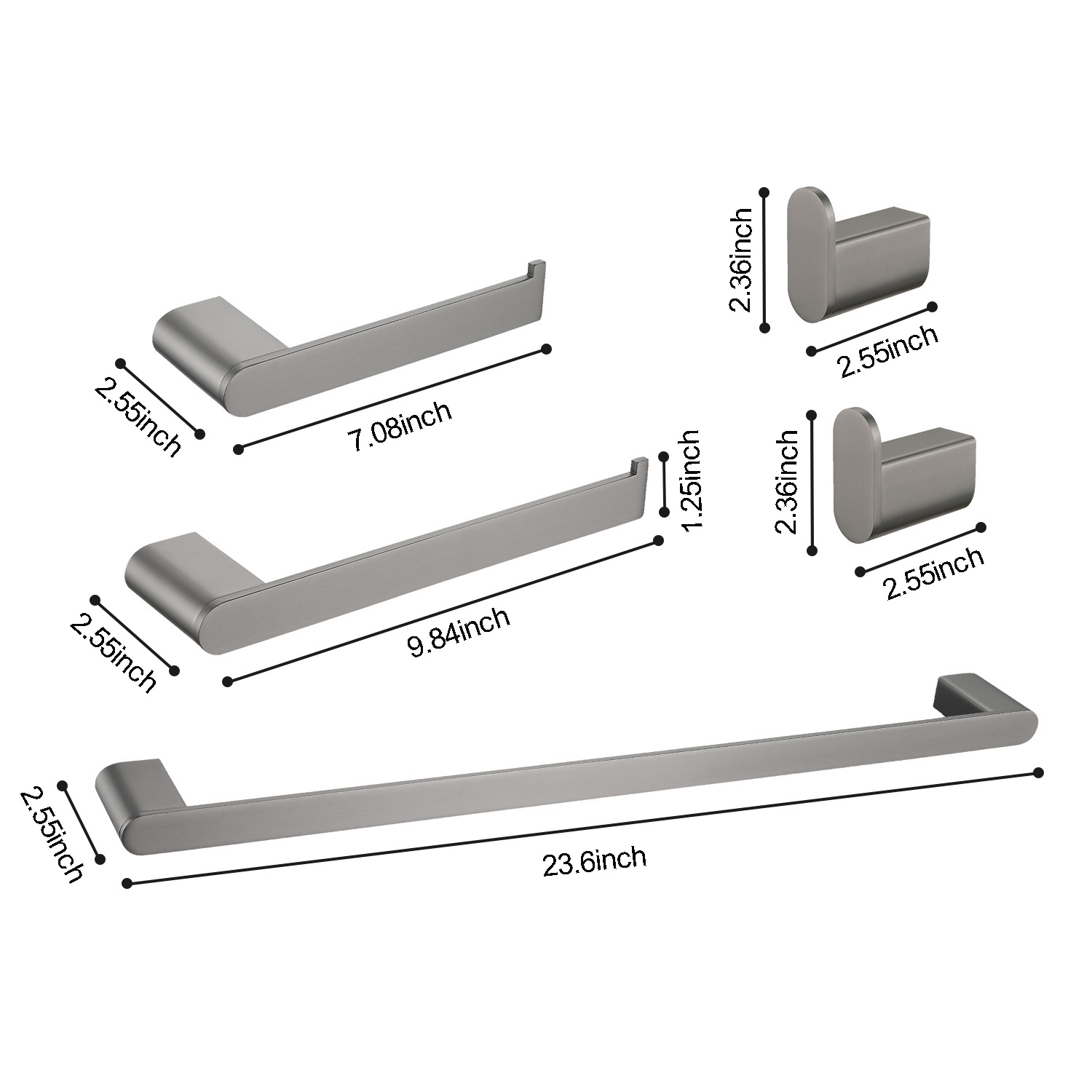 5 Piece Bathroom Hardware Set