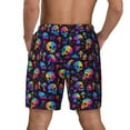 thumbnail image 4 of Goofa rainbow color Skull mushroom Printed Men's Swim Trunks Board Shorts Quick Dry Mens Swimming Trunks with Compression Liner,Breathable Fit Hawaii Beach Shorts-XX-Large, 4 of 9