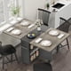 thumbnail image 5 of Garvee Mesa de Comedor Plegable de 47,2", Plegable y Ampliable, 6 Ruedas y 2 Estantes de Almacenamiento, Gris y Negro, 5 of 8