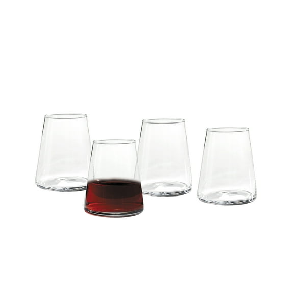 Better Homes & Gardens 17 oz Clear Flared Stemless Wine Glass (Set of 4)