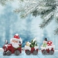thumbnail image 3 of Hodao Christmas Train Tabletop Decoration Hand-Painted Santa Claus Train Figurine Snowman and Gift Car with Holiday Accents Resin Christmas Train Ornament Festive Decor for Kids' Room and Living Room, 3 of 6