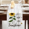 thumbnail image 3 of Table Runners 90 Inches Long Dress Scarves, Sunflowers Farmhouse Coffee/Dining/Kitchen Table Runner for Living Room, Farmhouse Retro Pastoral Floral Wooden Grain 13x90 Inch, 3 of 9