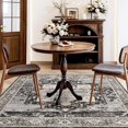 thumbnail image 2 of General Washable 5 x 5 Square Rug- Area Rugs for Living Room Stain Resistant Carpet Soft Rugs for Married Woman in Bedroom Kitchen Dining Room with Non Slip Backing Home 5x5 Black, 2 of 16