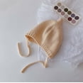 thumbnail image 6 of Paiwinds Baby Knitted Ear Protection Hat for Fall Winter, Solid Color Warm Beanie for 3-8 Months Newborn, Soft Acrylic Infant Cap for Boys Girls, 6 of 7