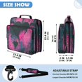 thumbnail image 3 of Grunge Pink-hearts Printed Zipper Binder with Handle&Shoulder Strap 2 inch 3 Ring 500+300 Sheet Capacity File Folder Organizer, 3 of 8