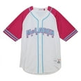 thumbnail image 2 of McLaren Racing F1 Special Edition Miami GP Mitchell & Ness Baseball Jersey - Blue/Pink, 2 of 15