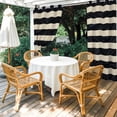 thumbnail image 2 of Black Cream Stripes Outdoor Curtains for Patio, Minimalist Black Slant Line Sunshade Privacy Drapes Grommet Waterproof Outside Curtains for Porch/Cabana/Balcony 54"x 84", 2 Panel, 2 of 9