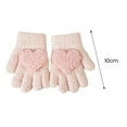 thumbnail image 6 of Lohuatrd 1 Pair Autumn Winter Patchwork Color Kids Gloves Heart Splicing Knitting Gloves Thickened Children Baby Full Finger Plush Mittens, 6 of 8